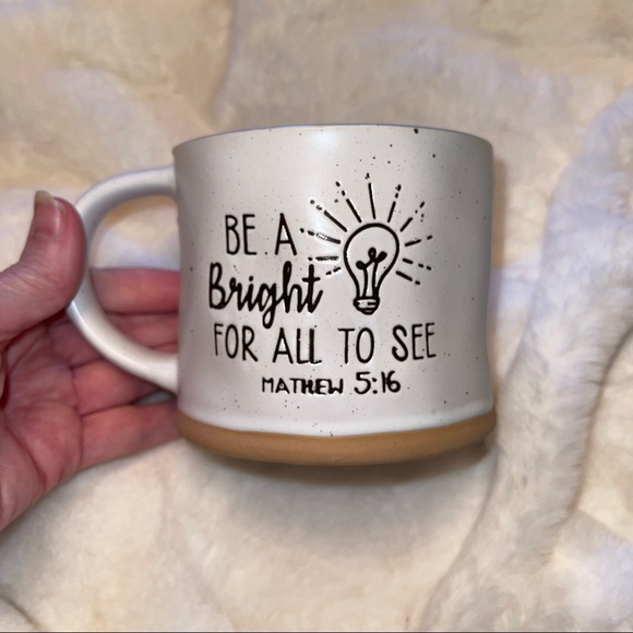 Brand new unused Matthew 5:16 scripture coffee mug baby blue - Picture 1 of 2
